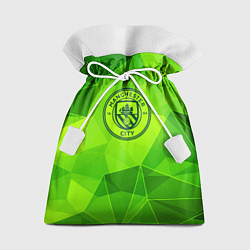 Мешок для подарков Manchester City green poly, цвет: 3D-принт