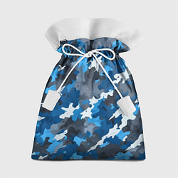 Мешок для подарков Синий армейский камуфляж, цвет: 3D-принт