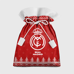 Мешок для подарков Новогодний Real Madrid с оленями, цвет: 3D-принт