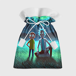 Мешок для подарков Рик и Морти на поляне - нейроарт, цвет: 3D-принт