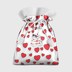Мешок для подарков Кошачья романтика, цвет: 3D-принт