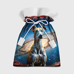 Мешок для подарков Уиппет в космосе, цвет: 3D-принт