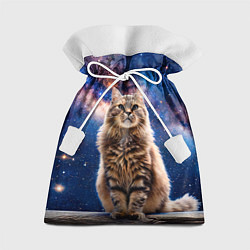 Мешок для подарков Сибирская кошка в космосе, цвет: 3D-принт