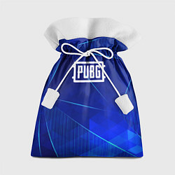 Мешок для подарков PUBG blue poly, цвет: 3D-принт
