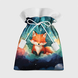 Мешок для подарков Лисенок на облаках, цвет: 3D-принт
