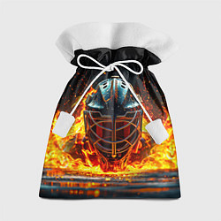 Мешок для подарков Голкипер в огне, цвет: 3D-принт