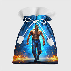 Мешок для подарков Реслер в огне, цвет: 3D-принт