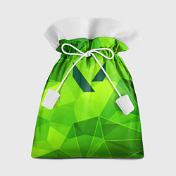 Мешок для подарков Valorant green poly, цвет: 3D-принт