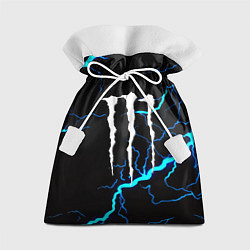 Мешок для подарков Monster energy неоновые молнии, цвет: 3D-принт