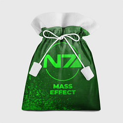Мешок для подарков Mass Effect - green gradient, цвет: 3D-принт