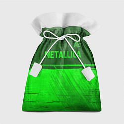 Подарочный мешок Metallica - green gradient посередине