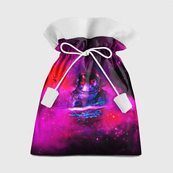 Мешок для подарков Космонавт в космическом море, цвет: 3D-принт