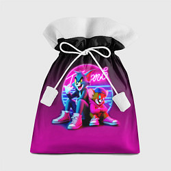 Мешок для подарков Tom and Jerry - neon glow fantasy, цвет: 3D-принт