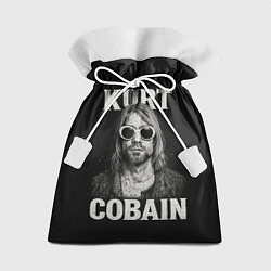 Мешок для подарков Курт Кобейн - гранж-арт, цвет: 3D-принт