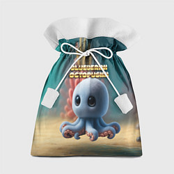 Мешок для подарков Blueberini Octopusini мем, цвет: 3D-принт