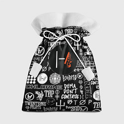 Мешок для подарков Twenty one pilots rock logo, цвет: 3D-принт