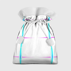 Мешок для подарков Color white blue pink stripes, цвет: 3D-принт