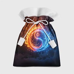 Мешок для подарков Инь ян огонь и лёд, цвет: 3D-принт