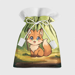 Мешок для подарков Кавайная лисичка - аниме, цвет: 3D-принт