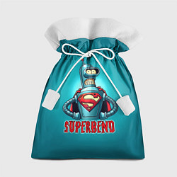 Мешок для подарков Bender superman - collaboration, цвет: 3D-принт