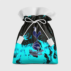 Мешок для подарков ФК Тоттенхэм голубой огонь, цвет: 3D-принт