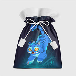 Мешок для подарков Blue tiger and a six eyed magpie, цвет: 3D-принт