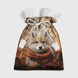 Мешок для подарков Осенний волчонок, цвет: 3D-принт