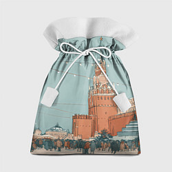 Мешок для подарков Праздничная атмосфера на новый год, цвет: 3D-принт