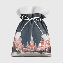 Мешок для подарков Праздничная ночь в Москве, цвет: 3D-принт