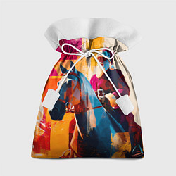 Мешок для подарков Дед Мороз на коне, цвет: 3D-принт