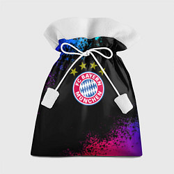 Мешок для подарков Бавария Мюнхен краски неон градиент, цвет: 3D-принт