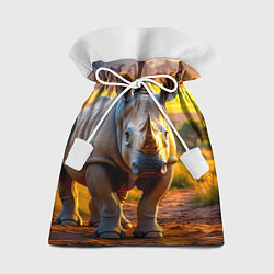 Мешок для подарков Носорог саванны, цвет: 3D-принт