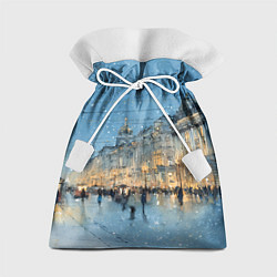 Мешок для подарков Снежный вечер Санкт-Петербурга, цвет: 3D-принт