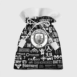 Мешок для подарков Манчестер сити логотипы игр, цвет: 3D-принт