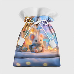 Мешок для подарков Новогодняя милая мышка, цвет: 3D-принт