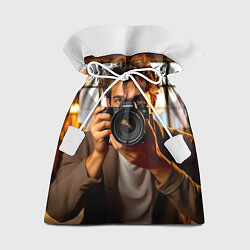 Мешок для подарков Взгляд сквозь объектив, цвет: 3D-принт