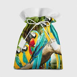 Мешок для подарков Попугаи на ветке, цвет: 3D-принт