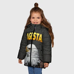 Куртка зимняя для девочки Dagestan Eagle, цвет: 3D-светло-серый — фото 2