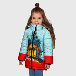 Куртка зимняя для девочки HAWAII 6, цвет: 3D-светло-серый — фото 2