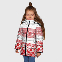 Куртка зимняя для девочки Узор3, цвет: 3D-черный — фото 2