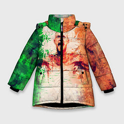 Куртка зимняя для девочки Conor McGregor: Ireland, цвет: 3D-черный