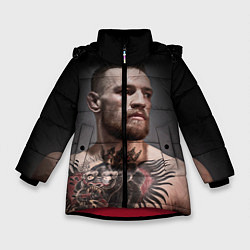 Куртка зимняя для девочки Conor McGregor, цвет: 3D-красный