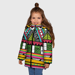 Куртка зимняя для девочки Зимбабве, цвет: 3D-черный — фото 2
