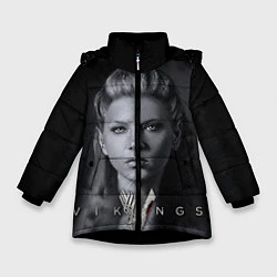 Куртка зимняя для девочки Vikings: Ladgerda, цвет: 3D-черный