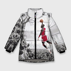 Куртка зимняя для девочки Michael Jordan NBA, цвет: 3D-светло-серый