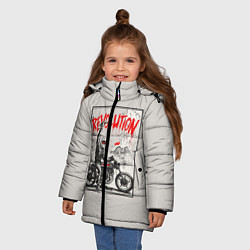 Куртка зимняя для девочки Revolution, цвет: 3D-черный — фото 2