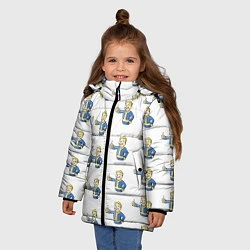 Куртка зимняя для девочки Fallout Pattern, цвет: 3D-черный — фото 2