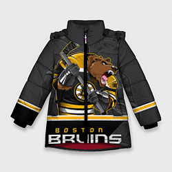 Куртка зимняя для девочки Boston Bruins, цвет: 3D-красный