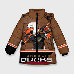 Куртка зимняя для девочки Anaheim Ducks, цвет: 3D-красный