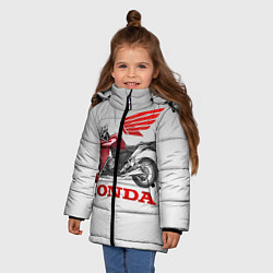 Куртка зимняя для девочки Honda 2, цвет: 3D-черный — фото 2
